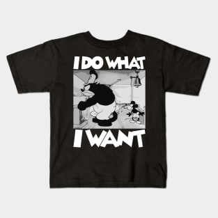 Steamboat Willie. I Do What I Want Kids T-Shirt